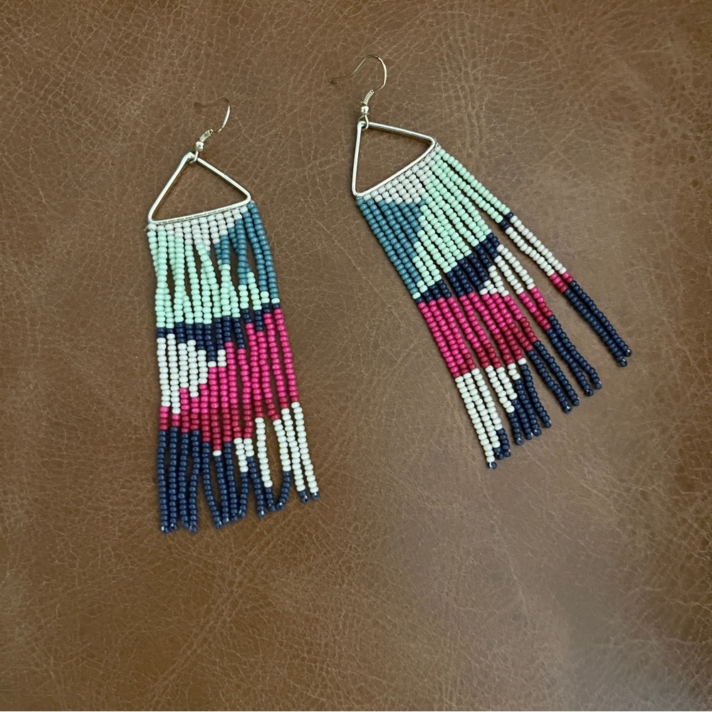 Ink & Alloy - Colorful Beaded Dangle Earrings